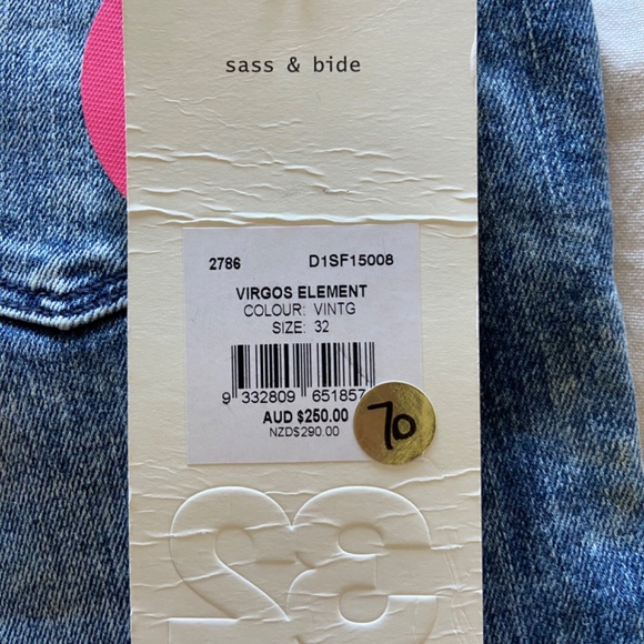 sass & bide NWT jeans Size 32 (Australian designer) - Picture 6 of 7